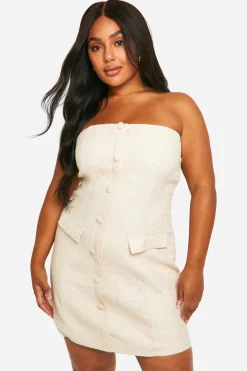 Plus Boucle Mini Shift Dress