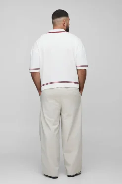 Plus Boxy Polo tricoté Saint Tropez à encolure en V