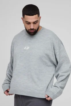 boohooMAN Plus 13 Boxy Pull tricoté surdimensionné<Homme Tout Afficher|Maille