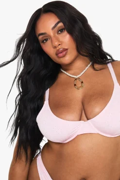 boohoo PLUS BRODERIE UNDERWIRE BIKINI SET<Femme Maillots De Bain|Tenues De Plage