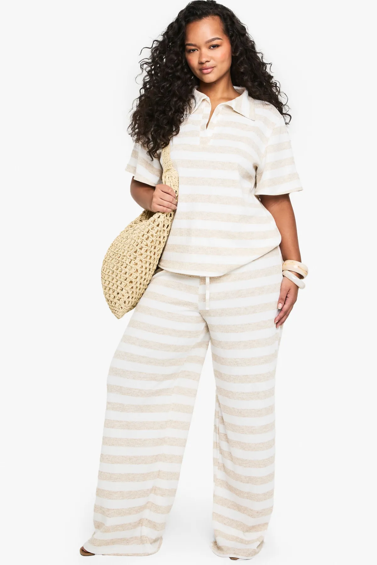 boohoo PLUS CANAL UNIQUE, TAILLE À CORDON, SUPER SURDIMENSIONNÉ, JAMBE LARGE<Femme Pantalons