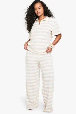 boohoo PLUS CANAL UNIQUE, TAILLE À CORDON, SUPER SURDIMENSIONNÉ, JAMBE LARGE<Femme Pantalons