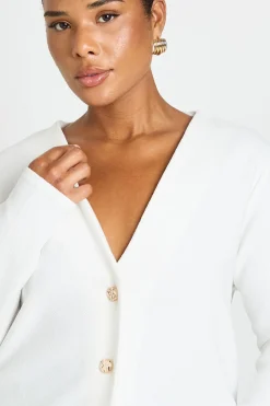 boohoo PLUS CARDIGAN EN MAILLE À BOUTONS D'OR<Femme Pulls Et Gilets|Toutes Les Mailles