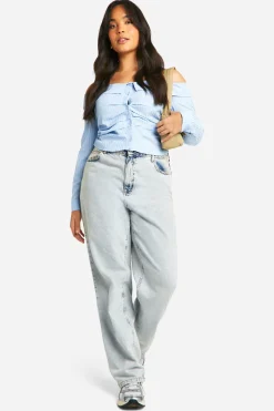 boohoo Plus Chemise Bardot à Rayures<Femme Tops
