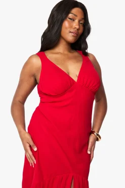 Plus Chiffon Robe Maxi Godet en Chiffon Sous-Buste