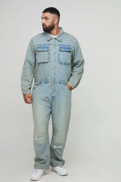Plus, combinaison Stonewash déchirée et retapée