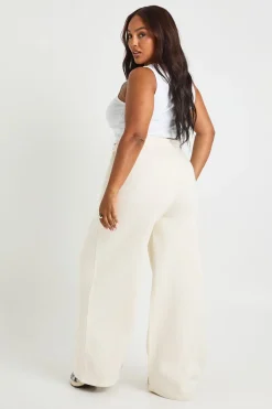 Plus Core Basic Détail pin-tuck Jogger à jambe droite