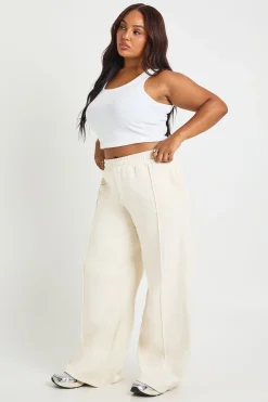 Plus Core Basic Détail pin-tuck Jogger à jambe droite