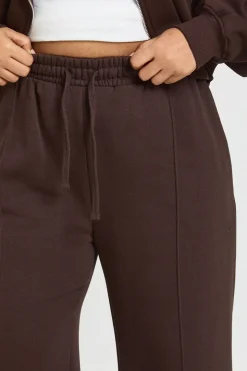 Plus Core Basique Détail à plis pincés Ceinture profonde Pantalon de jogging à jambes larges