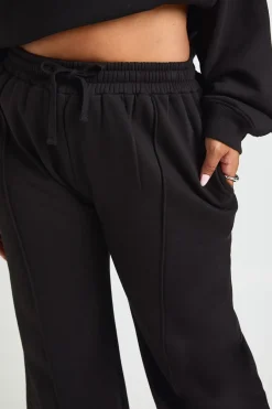 Plus Core Basique Détail à plis pincés Ceinture profonde Jogger à jambes larges