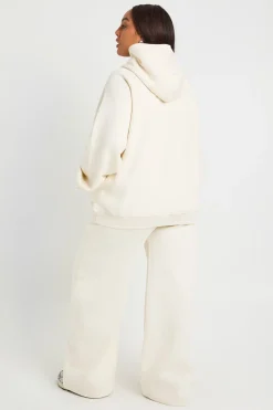Plus Core Basique à Détail Plissé, Taille Profonde, Jogger à Jambes Larges