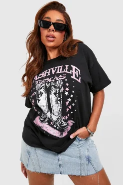 Plus Cowboy Stars T-shirt Oversized