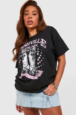 Plus Cowboy Stars T-shirt Oversized