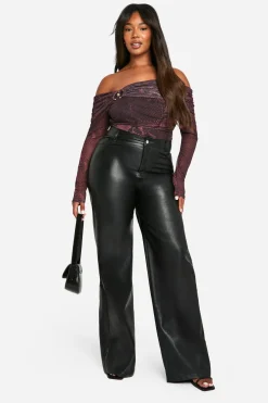 Plus Dark Snake Bodysuit Bardot avec détail anneau