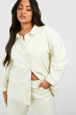 Plus Denim Chemise en Denim Oversize