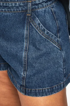 Plus Denim Seam Detail Flippy Denim Short