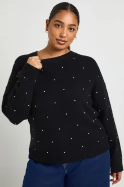Plus Diamante Pull à col rond