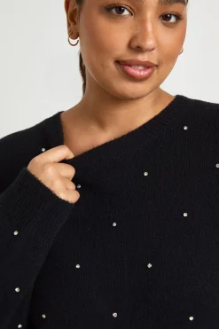 Plus Diamante Pull à col rond