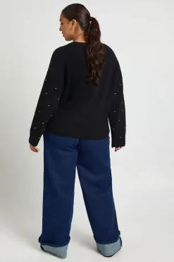 Plus Diamante Pull à col rond