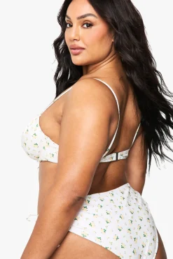 boohoo Plus Ditsy Floral Top de Bikini à Armatures<Femme Maillots De Bain