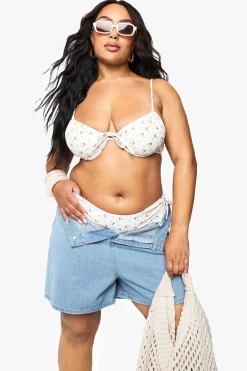 boohoo Plus Ditsy Floral Top de Bikini à Armatures<Femme Maillots De Bain