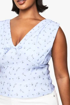 boohoo PLUS DITSY TOP CORSET À DÉTAILS DE NOEUD<Femme Tops