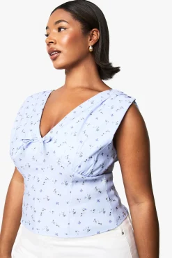 boohoo PLUS DITSY TOP CORSET À DÉTAILS DE NOEUD<Femme Tops