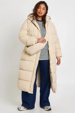 boohoo Plus Doudoune matelassée à nouer à la taille et sac<Femme Doudounes|Vestes & Manteaux