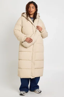 boohoo Plus Doudoune matelassée à nouer à la taille et sac<Femme Doudounes|Vestes & Manteaux