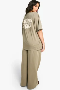 Plus DSGN Studio Sport Jogger à jambe droite à imprimé Puff