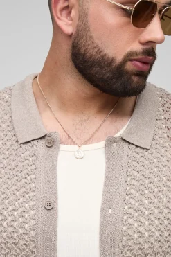 boohooMAN Plus Ensemble Chemise en Crochet Ouverte, Oversize et Boxy & Short Set<Homme Survêtements Grande Taille|Tout Afficher