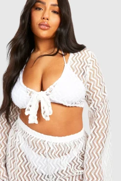 Plus Ensemble de plage en jersey tricoté