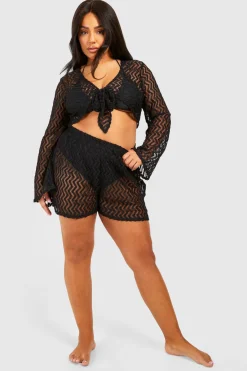 Plus Ensemble de plage en jersey tricoté grande taille Co Ord