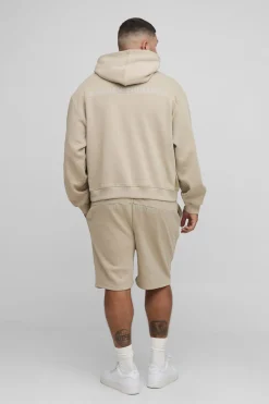 Plus Ensemble sweat à capuche oversize boxy à imprimé 13 & short