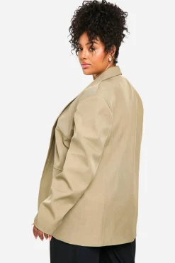 Plus Essential Blazer surdimensionné à manches froncées