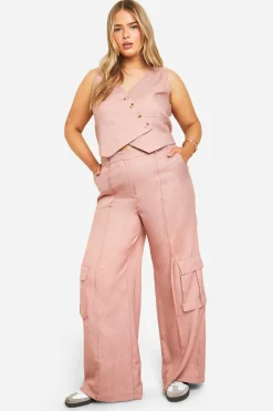 Plus Gilet Marl Asymétrique