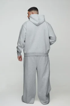 boohooMAN Plus 330GSM Basic Oversized Over The Head Hoodie<Homme Tout Afficher|Sweats À Capuche Grande Taille