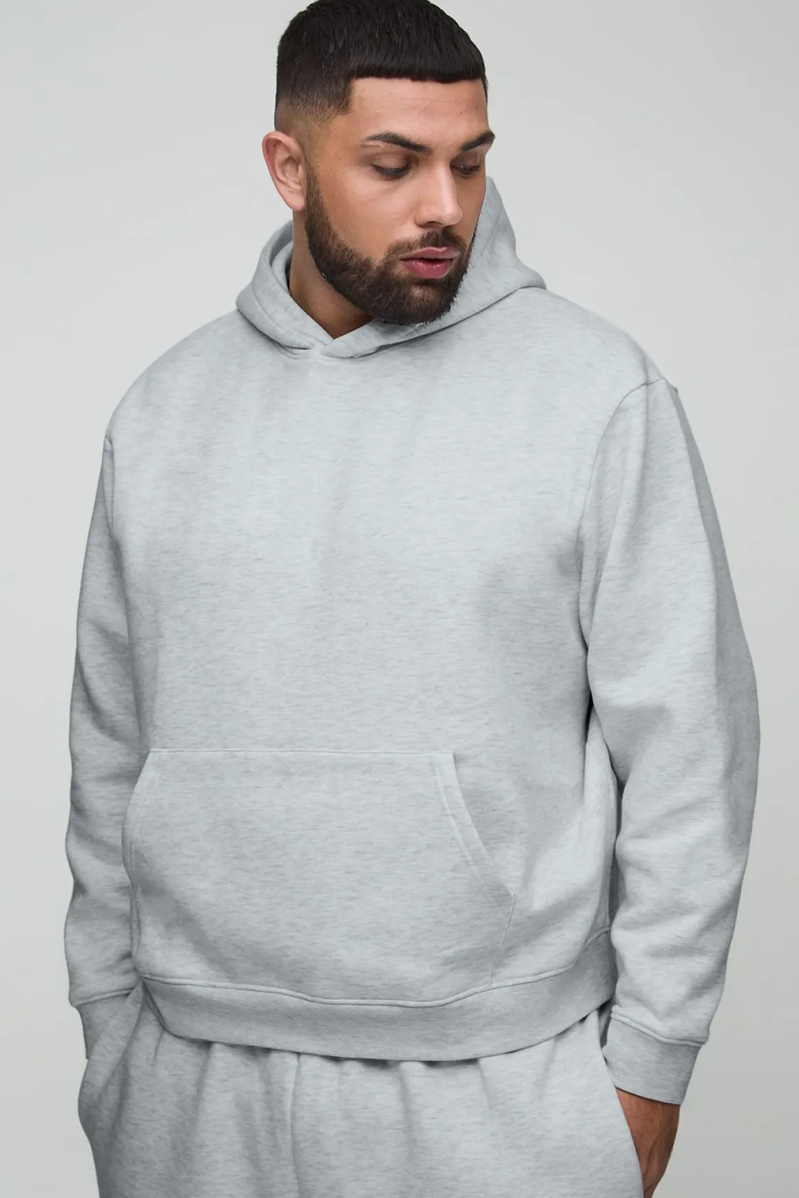 Plus 330GSM Oversized Boxy Basic Hoodie