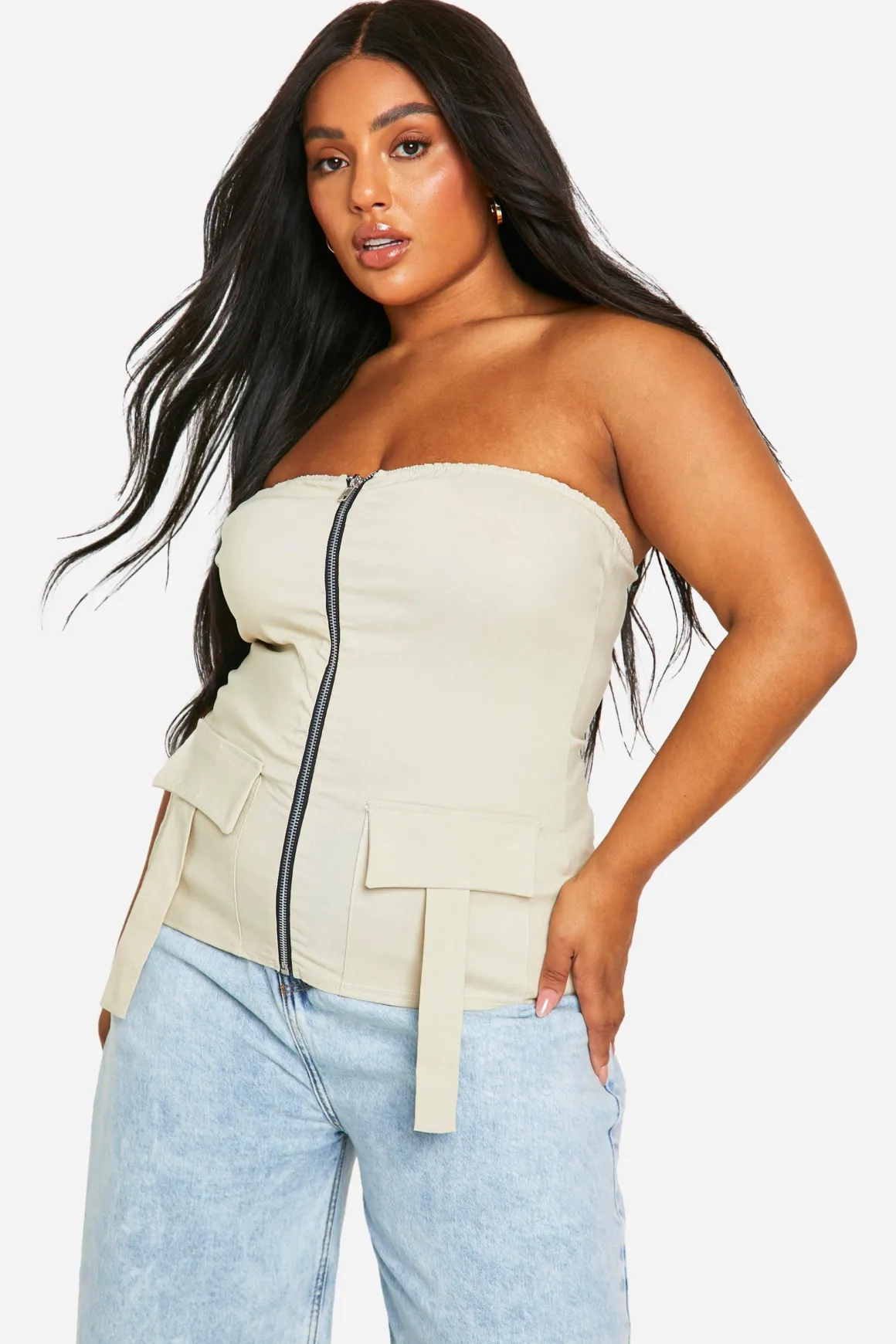 Plus Haut bandeau à zip avec détail de poche