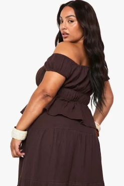 Plus Haut Bardot en mousseline de coton