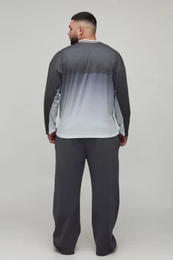 boohooMAN Plus Homme T-shirt sportif à manches longues oversize avec appliques<Homme Tout Afficher|T-Shirts