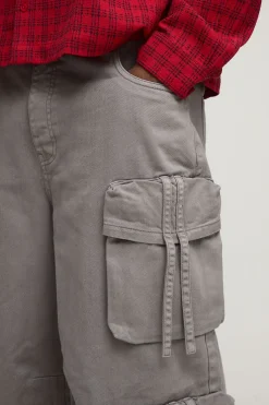 boohooMAN Plus Jeans baggy surteint à poches cargo multiples<Homme Jeans Grande Taille|Denim