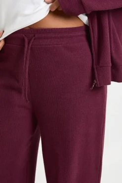 Plus Jogger à côtes tricotées et jambes larges
