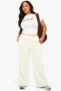 boohoo PLUS JOGGER À JAMBES LARGES À IMPRIMÉ VACHE ÉTOILÉ<Femme Pantalons|Joggings