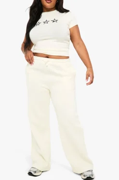 boohoo PLUS JOGGER À JAMBES LARGES À IMPRIMÉ VACHE ÉTOILÉ<Femme Pantalons|Joggings