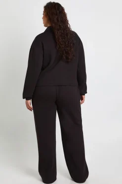 boohoo Plus Joggers à jambes larges boutonnés<Femme Pantalons|Joggings