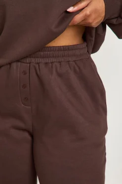 Plus joggeurs à jambes larges boutonnés