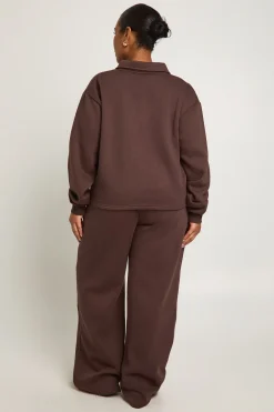 Plus joggeurs à jambes larges boutonnés