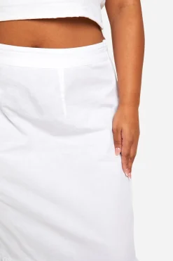 boohoo Plus Jupe Midaxi Brodée en Tissu Tissé<Femme Jupes|Jupes