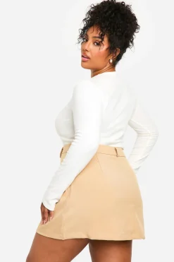 Plus Jupe Mini Sur Mesure Tissée